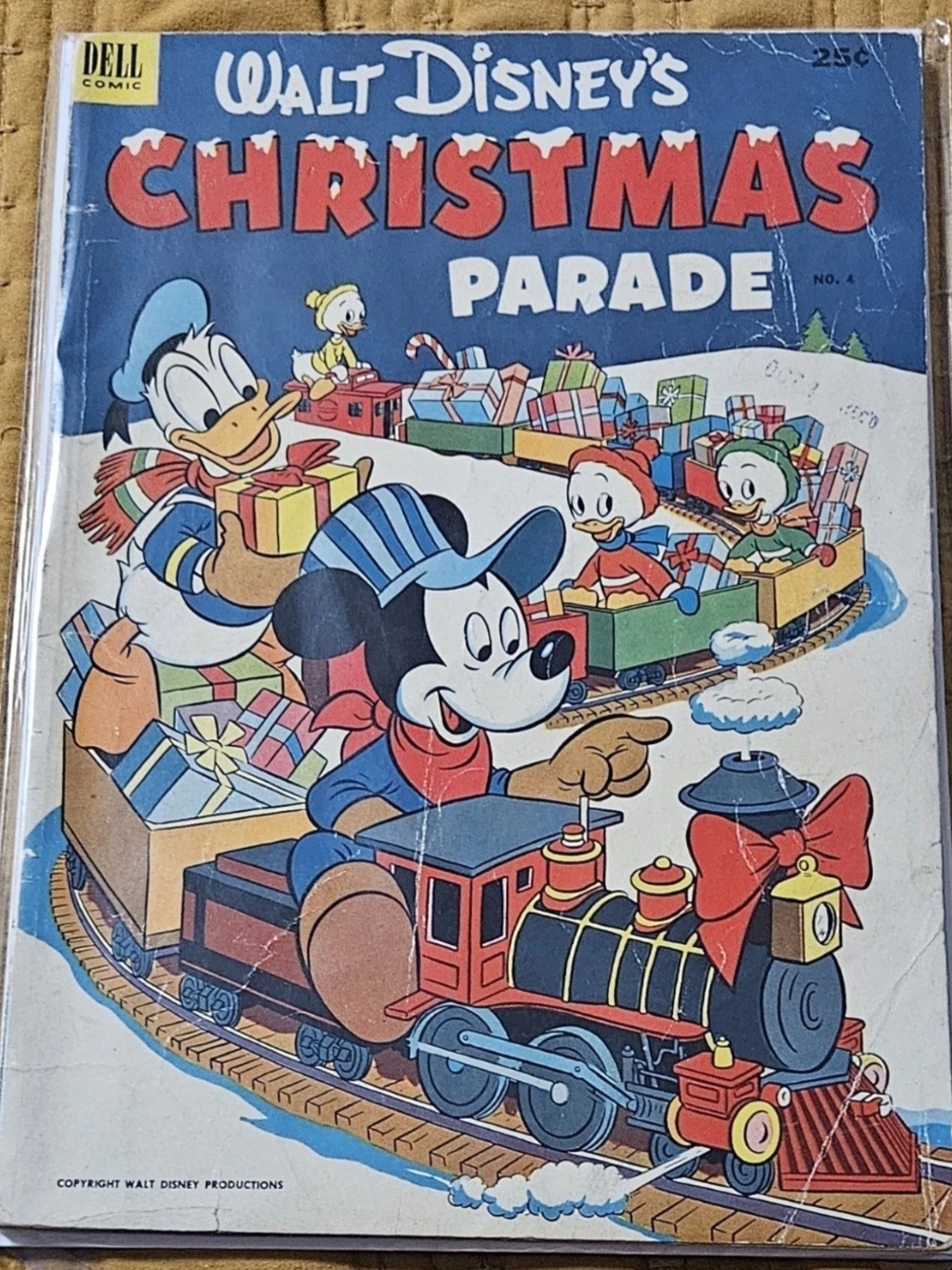 Walt Disney's Christmas Parade #4 (Dell 1952) GD- Condition